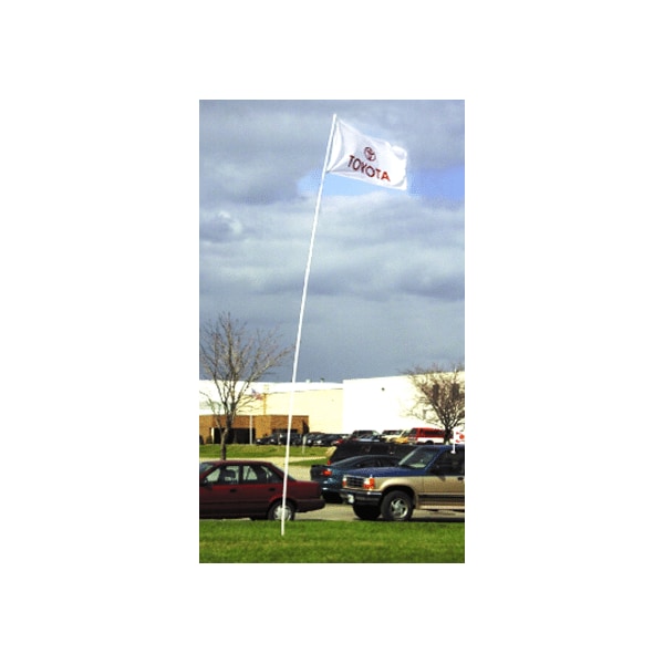 Global Flags Unlimited Fiberglass Telescoping Flagpole 21' 210564 Zoro